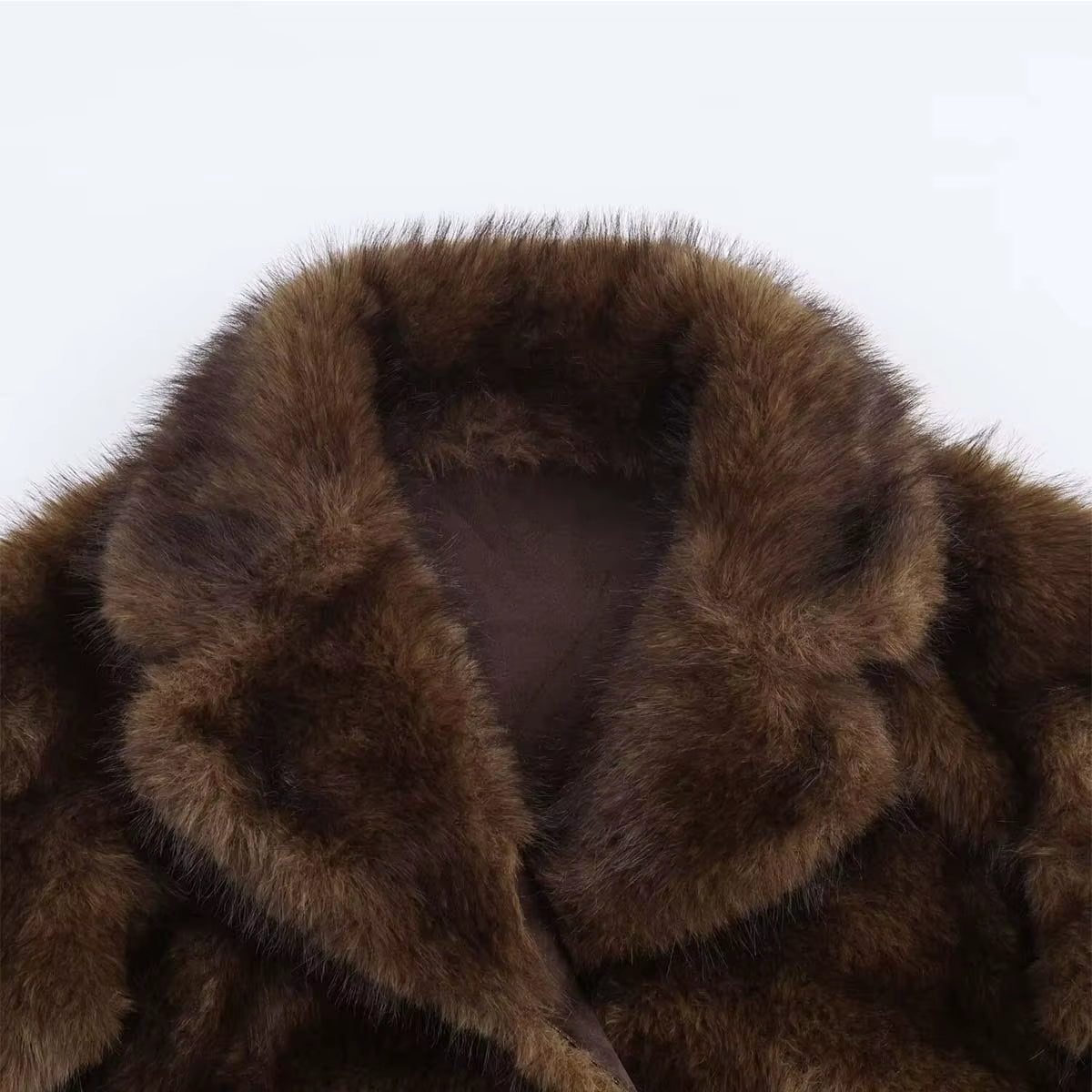 2025 Winter Women'S Street Fashion Faux Fur Jackets for Women Long Sleeves Double-Sided Thick Warm New Casual Coats