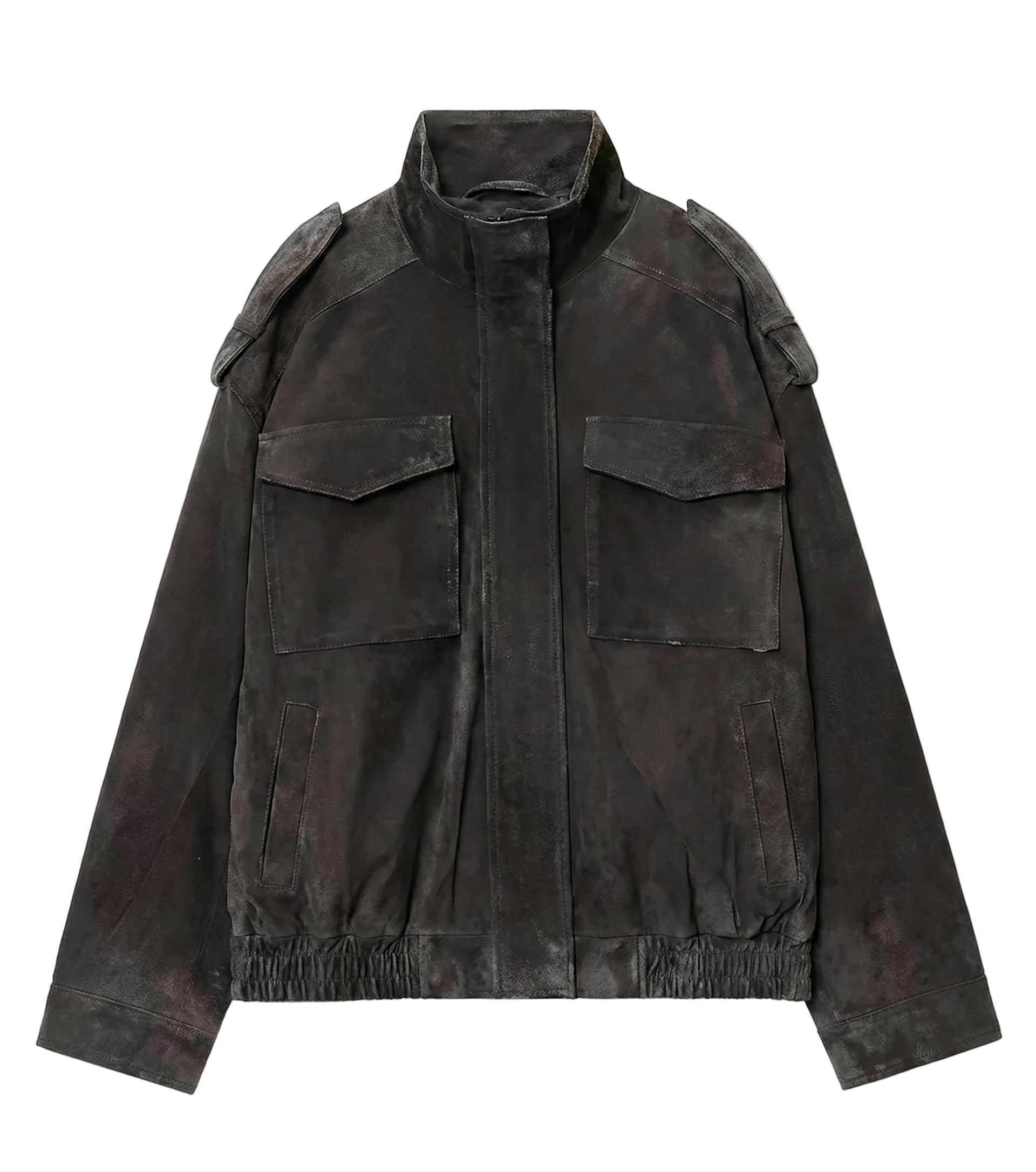 Chaqueta Noir Efecto Ante Estilo Retro