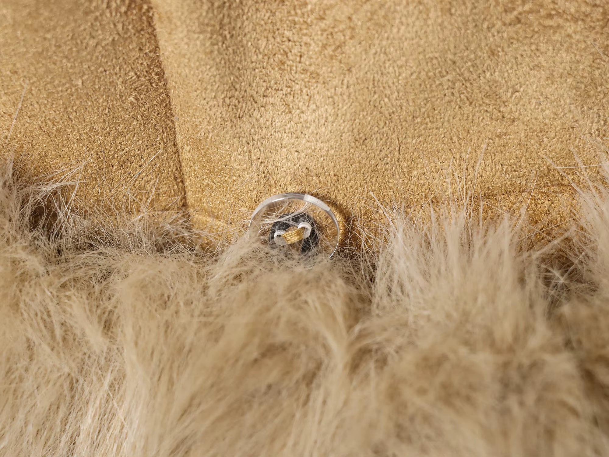 2025 New Winter Women'S Wear Fashion Removable Faux Fur Effect Lapel Suede Texture Casual Suit Jacket