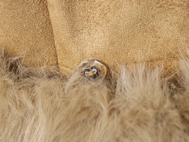 2025 New Winter Women'S Wear Fashion Removable Faux Fur Effect Lapel Suede Texture Casual Suit Jacket